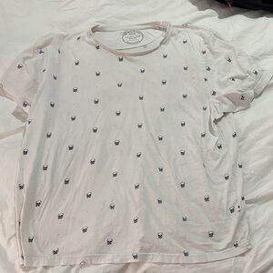 Cactus Man White Tee with Graphic Print